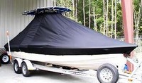 Photo of Pathfinder 2400 TRS 20xx TTopCover™ T-Top boat cover, viewed from Starboard Front 