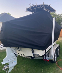 Photo of Pioneer&reg; 	Bulls Bay 200CC, 2022: LaPorte&trade; T-TopCover TTopCover&trade; T-Top boat cover, viewed from Starboard Rear from RnR-Marine&trade; 
