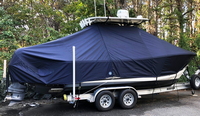 Photo of Regulator 23FS 20xx LaPorte&trade; T-TopCover TTopCover&trade; T-Top boat cover, viewed from Starboard Side from RnR-Marine&trade; 