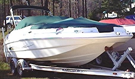 243 Rinker Rinker® 243-Flotilla, 2000: Factory-OEM-Bimini-Top Bow-Cover Cockpit ...