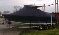 Photo of Sailfish 2360CC, 2007: LaPorte&trade; T-TopCover TTopCover&trade; T-Top boat cover, viewed from port side from RnR-Marine&trade; 