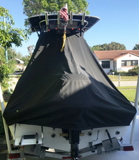 Photo of Sea Boss&reg; 190CC, 2008: LaPorte&trade; T-TopCover TTopCover&trade; T-Top boat cover, rear from RnR-Marine&trade; 