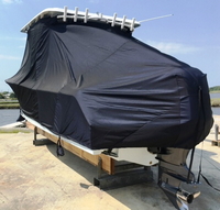 Photo of Sea Hunt&reg; Edge 24, 2015: LaPorte&trade; T-TopCover TTopCover&trade; T-Top boat cover, viewed from port rear from RnR-Marine&trade; 
