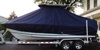Photo of Sea Hunt&reg; Ultra-211, 2012: LaPorte&trade; T-TopCover TTopCover&trade; T-Top boat cover, viewed from port side from RnR-Marine&trade; 