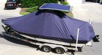 Photo of Sea-Pro&reg; SV2100CC, 2006: LaPorte&trade; T-TopCover TTopCover&trade; T-Top boat cover, viewed from port side, above from RnR-Marine&trade; 