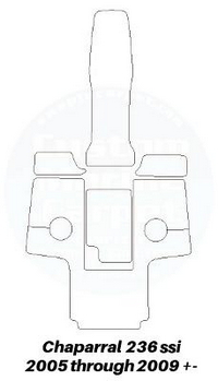 Carpet-Set_Snap-In-Carpet_CHPL236SSI05-09&trade;SKU# CHPL236SSI05-09, (5) piece Snap-In Marine Carpet Mat Set (4 Cockpit, 1 Bow) for 2005-2009 Chaparral(r) 230 SSI bowrider. Custom fit mat(s) offered in Marine Carpet (Berber, Cut Pile or Marine Tuft with AquaLoc(tm) or HydraBak(tm) backing) OR Marine Weave Vinyl (with thick Vinyl backing) (these backings do NOT degrade like some factory OEM black rubber backing), durable Sunbrella(r) edge binding and Stainless Steel Snaps