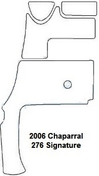Carpet-Set_Snap-In-Carpet_CHPL276SIG06&trade;SKU# CHPL276SIG06, (4) piece Snap-In Marine Carpet Mat Set (4 Cockpit) for 2006 Chaparral(r) 276 Signature. Custom fit mat(s) offered in Marine Carpet (Berber, Cut Pile or Marine Tuft with AquaLoc(tm) or HydraBak(tm) backing) OR Marine Weave Vinyl (with thick Vinyl backing) (these backings do NOT degrade like some factory OEM black rubber backing), durable Sunbrella(r) edge binding and Stainless Steel Snaps