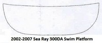 Flex-Dek_SeaRay300DASwimPlatform02-07&trade;SKU# SeaRay300DASwimPlatform02-07, (1) piece Snap-In Marine Carpet Mat Set (1 Swim Platform) for . Custom fit mat(s) offered in Marine Carpet (Berber, Cut Pile or Marine Tuft with AquaLoc(tm) or HydraBak(tm) backing) OR Marine Weave Vinyl (with thick Vinyl backing) (these backings do NOT degrade like some factory OEM black rubber backing), durable Sunbrella(r) edge binding and Stainless Steel Snaps