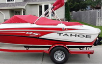 Photo of Tahoe Q5i No Tower, 2013: Bimini Top in Boot, Cockpit Cover, viewed from Port Side 