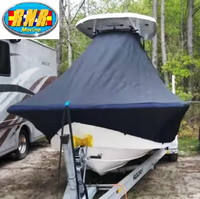 Photo of Tidewater® 2300 Carolina Bay, 2021 T-TopCover TTopCover™ T-Top boat cover, front  (Factory OEM) 