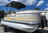 Photo of Factory OEM Tracker Sun Tracker Party Barge 21, 2009: Aft Bimini Top, Starboard Front   