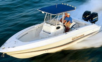 Photo of Wellcraft Scarab 29 CCF, 2003 viewed from port front, running 